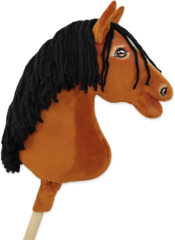 Super Hobby Horse Medinis žaislinis arkliukas šviesiai rudas Premium