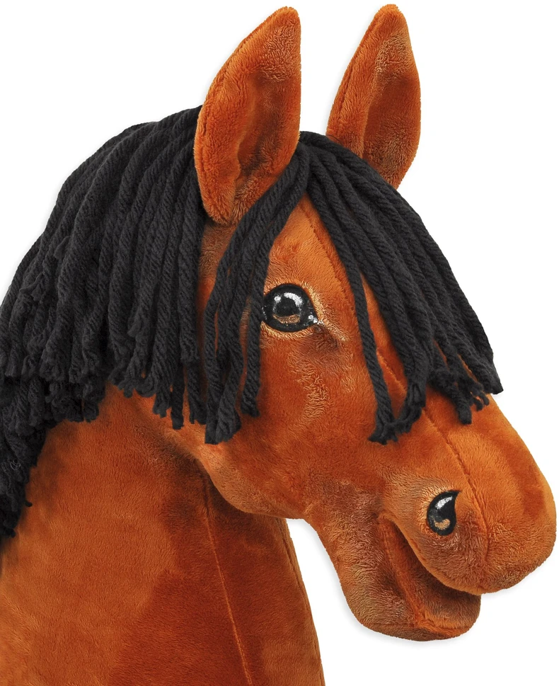 Super Hobby Horse Medinis žirgas su kotu – šviesiai rudas, Premium