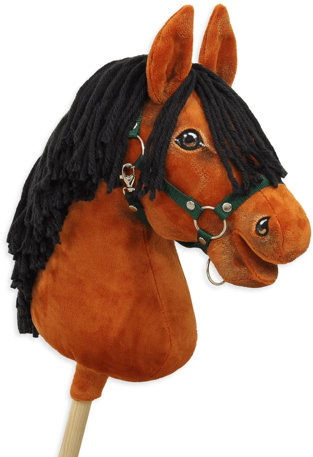 Super Hobby Horse Medinis žirgas su kotu – šviesiai rudas, Premium