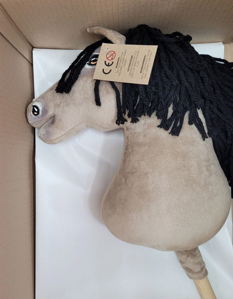 Super Hobby Horse Medinis hobis arkliukas – rudas, premium