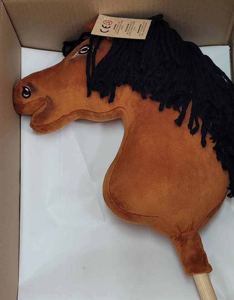 Super Hobby Horse Medinis žirgas su kotu – šviesiai rudas, Premium