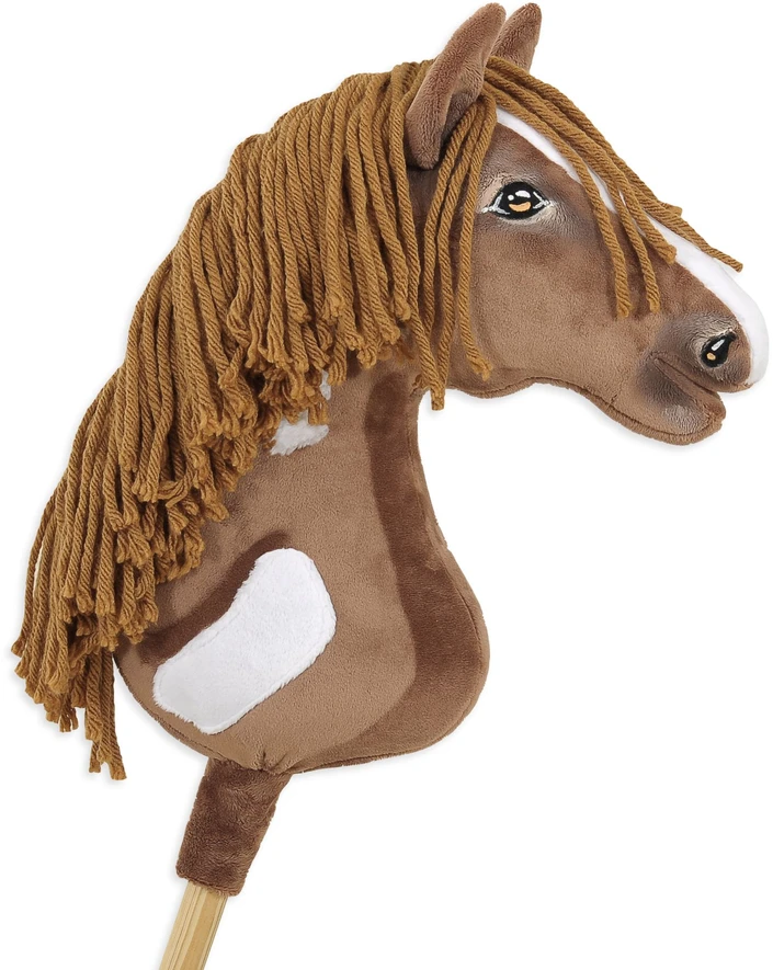 Super Hobby Horse Žaislinis arkliukas vaikams rudas su lazdele