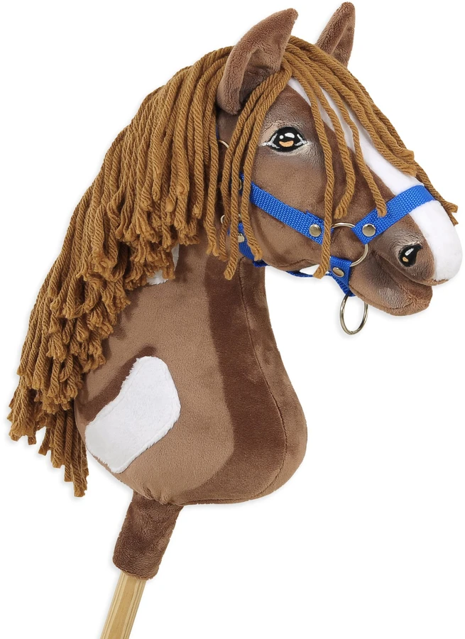 Super Hobby Horse Žaislinis arkliukas vaikams rudas su lazdele