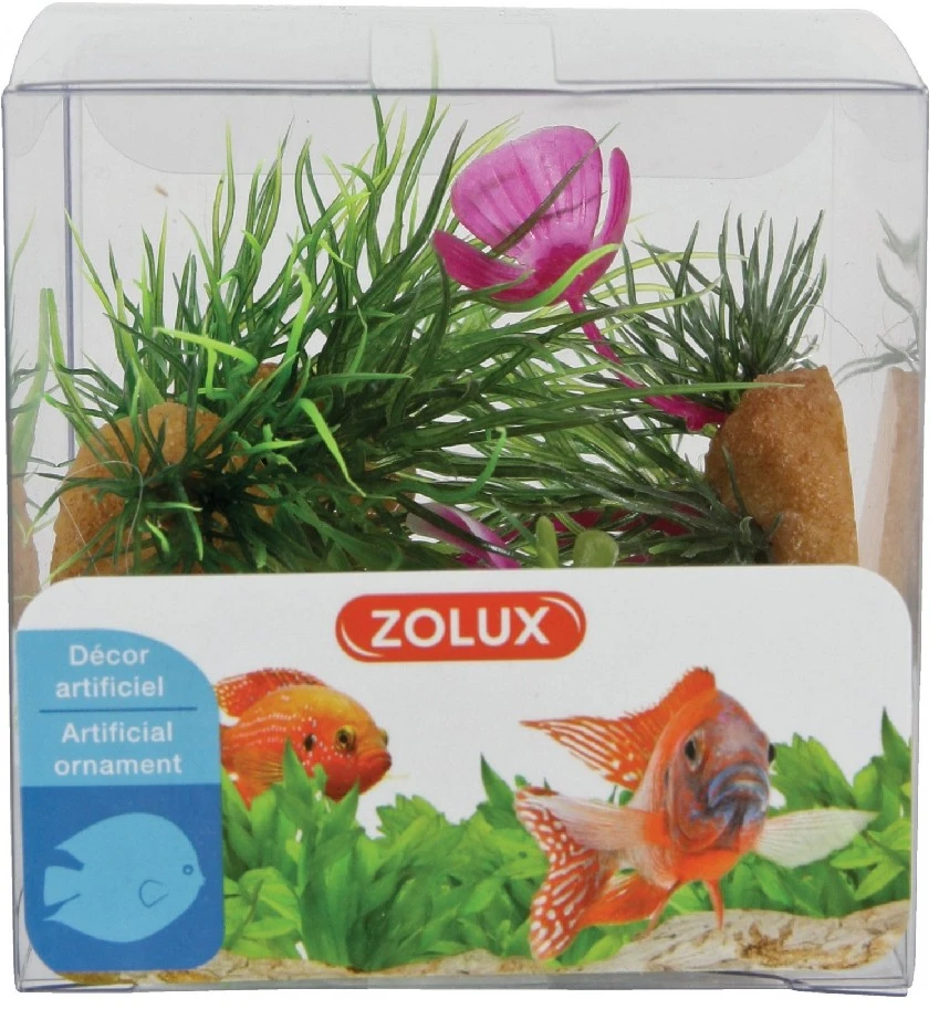 Zolux akvariumo dekoratyviniai augalai, 4 vnt., natūralus efektas