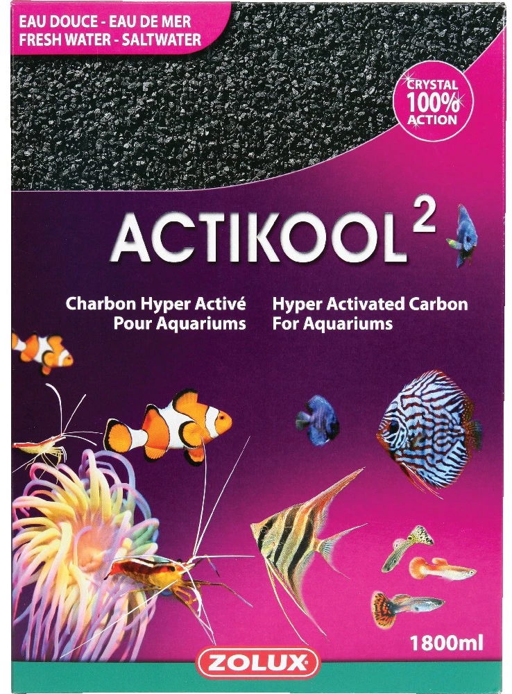 Zolux Anglies filtras akvariumo filtrui Actikool 2, 1,8 l, juodas