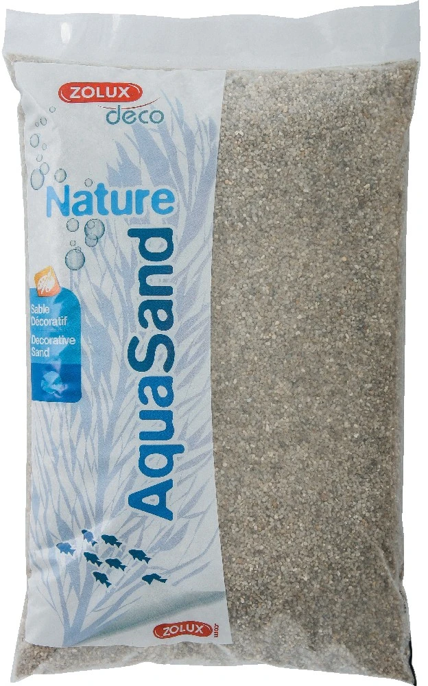 Zolux Aquasand natūralus vidutinio grūdo kvarcinis akvariumo substratas, 5kg