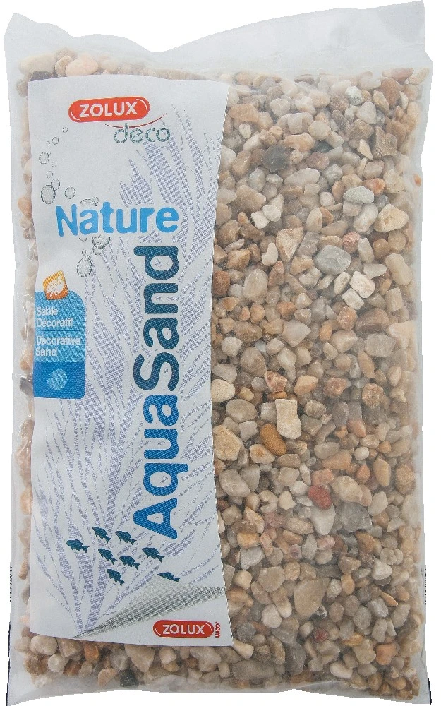 Zolux Aquasand Nature grubi kvarcinio smėlio substratas akvariumui 1kg
