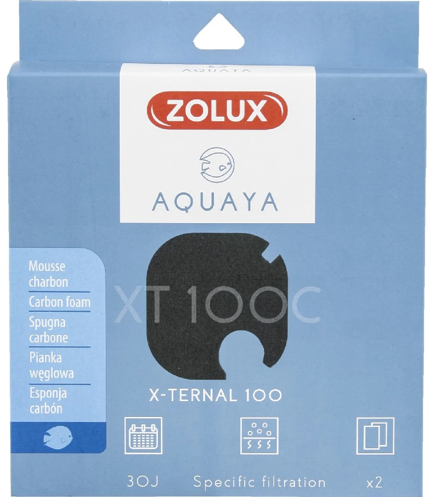 Zolux Aquaya anglies filtravimo įdėklas akvariumo vandens valymui Carbon Xternal 100