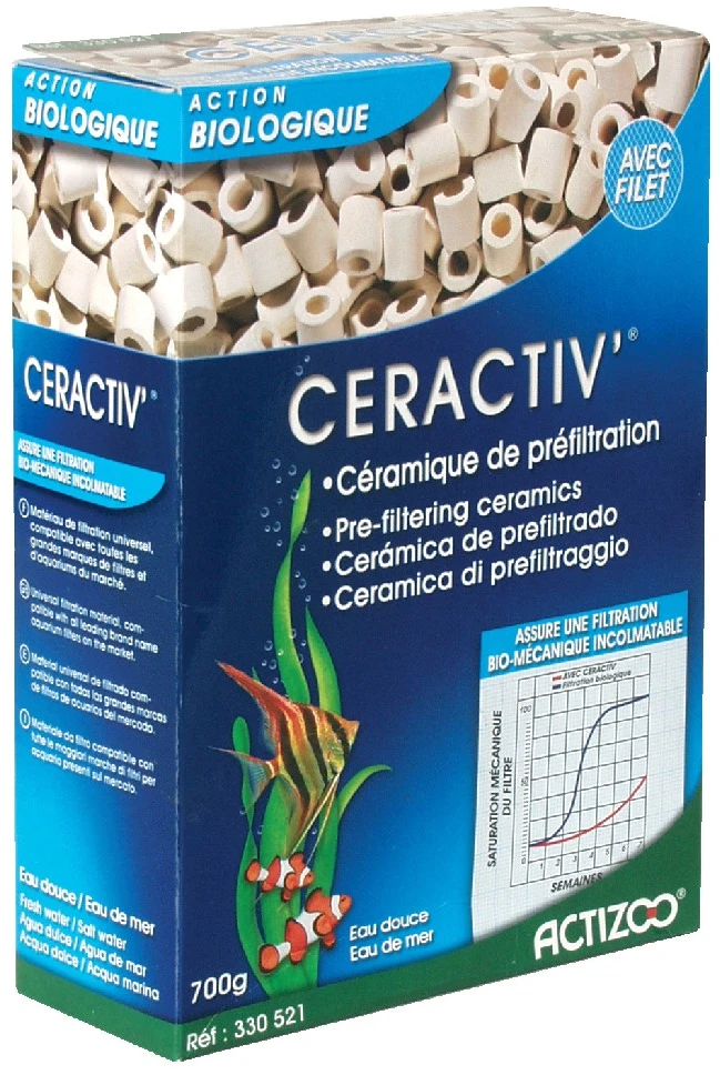 Zolux Ceractiv 700 g aktyvintos anglies akvariumo filtrui, gerina vandens kokybę