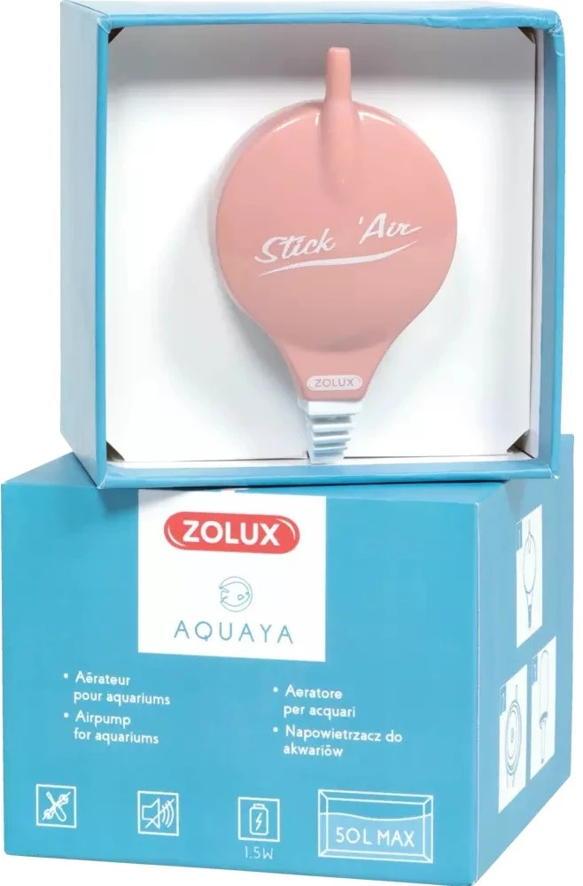 Zolux Efektyvus akvariumo oro pumpuoklis EKAI StickAir, skirtas žuvims, rožinis
