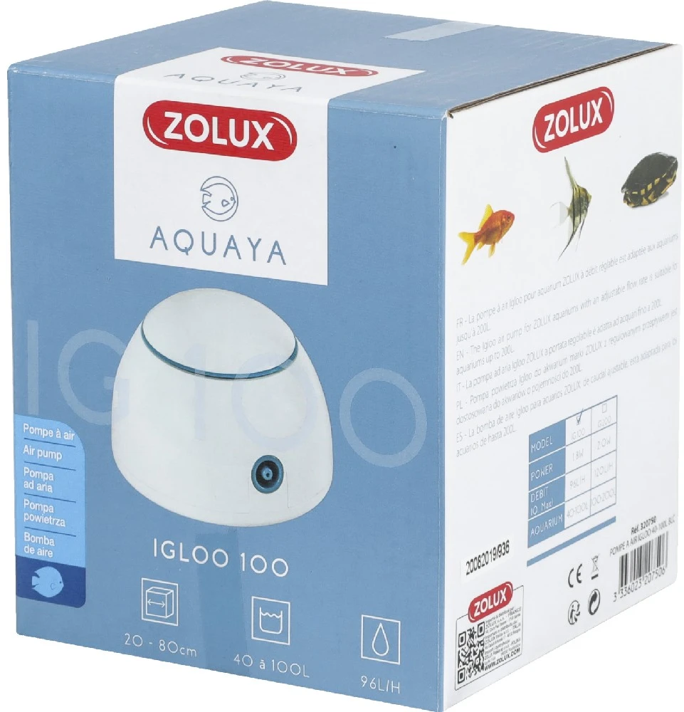 Zolux Efektyvus akvariumo oro siurblys „Igloo 100“, skirtas žuvims, baltas