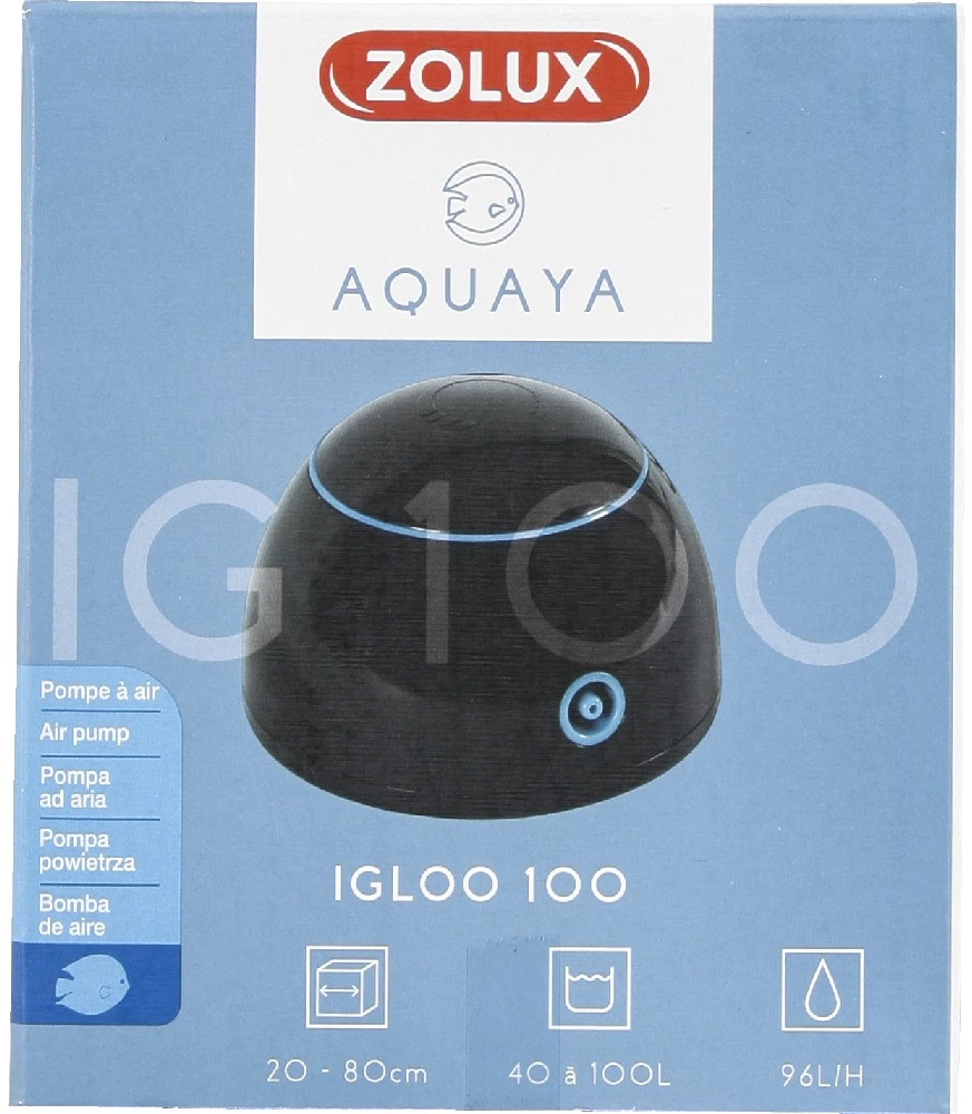 Zolux Efektyvus akvariumo oro tiekėjas Igloo 100, tylus veikimas, juodas