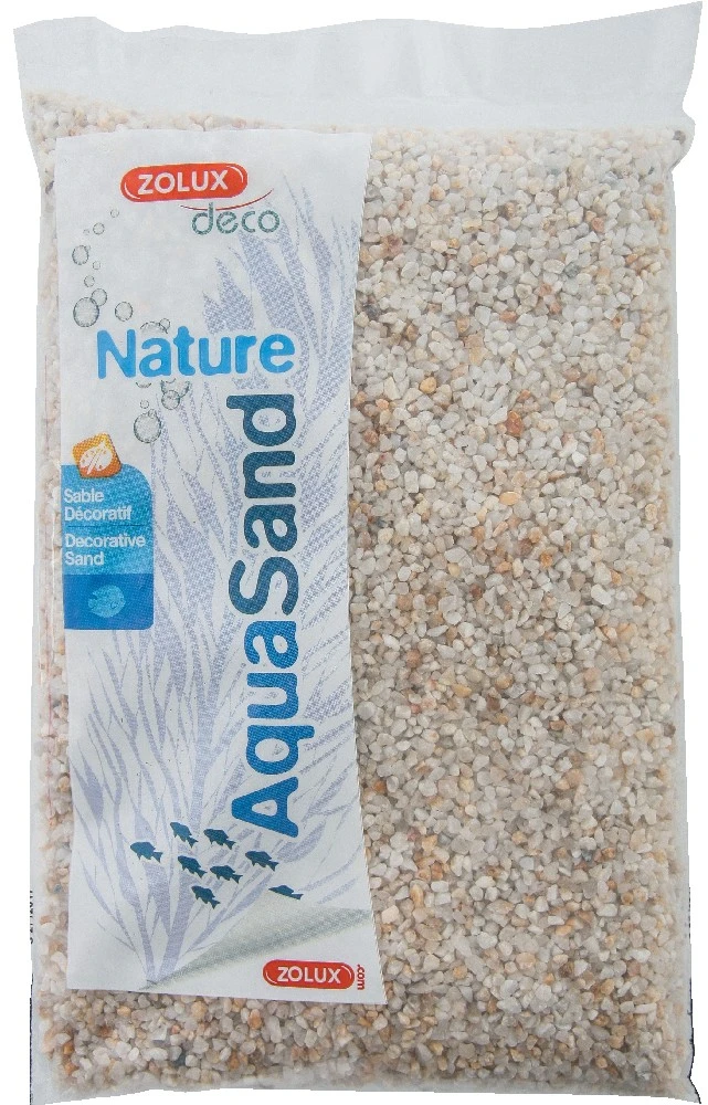 Zolux Natūralus akvariumo substratas su kvarcinio smėlio priemaiša, 1kg, baltas