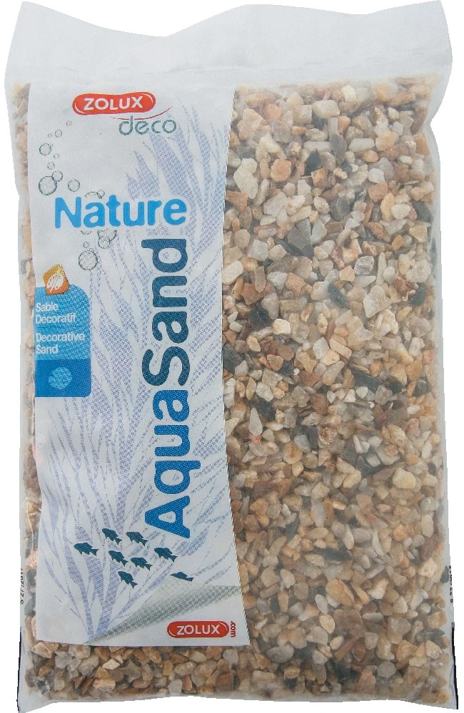 Zolux Natūralus akvariumo substratas su kvarcinio smėlio priemaiša, 1kg, geltonas