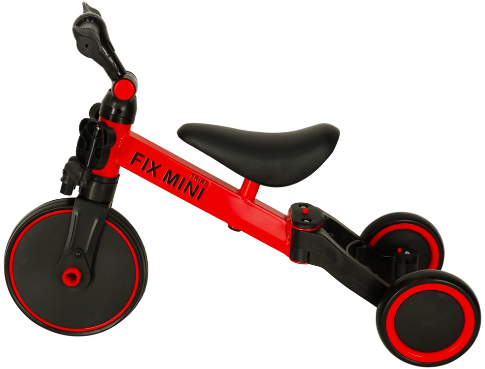 Trike Fix Mini krosinis triratukas 3in1 su pedalais, raudonas