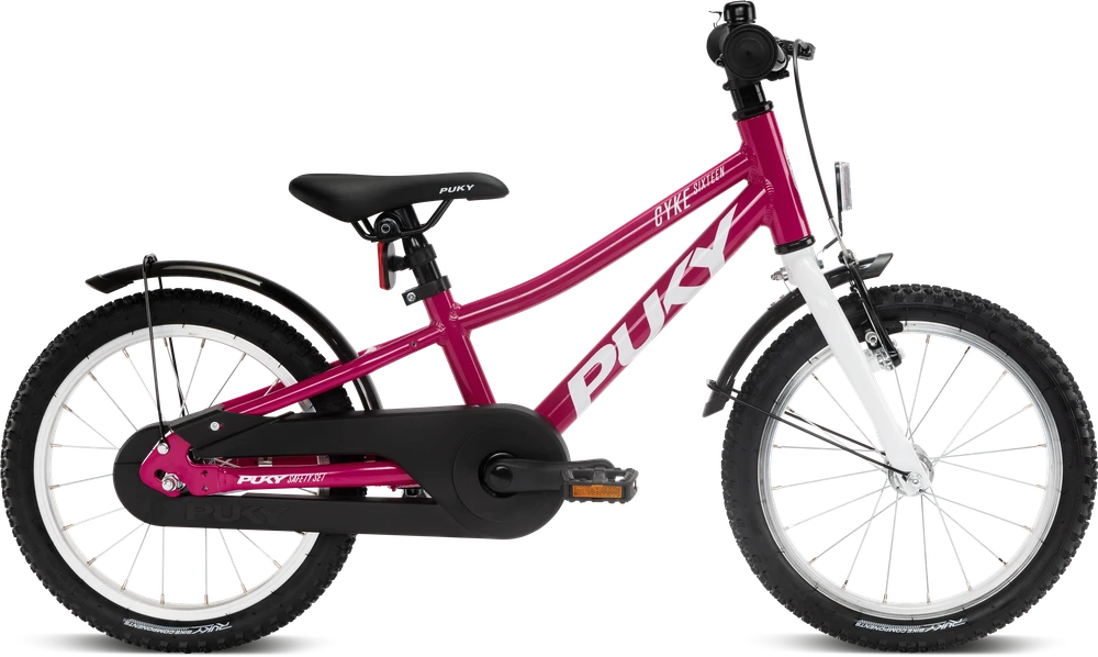 Dviratis PUKY CYKE 16-1 Alu berry-baltas