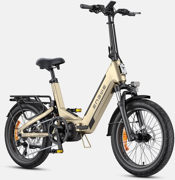 Dviratis 20 elektrinis sulankstomas Engwe L20 3.0 PRO 250w šampaninis