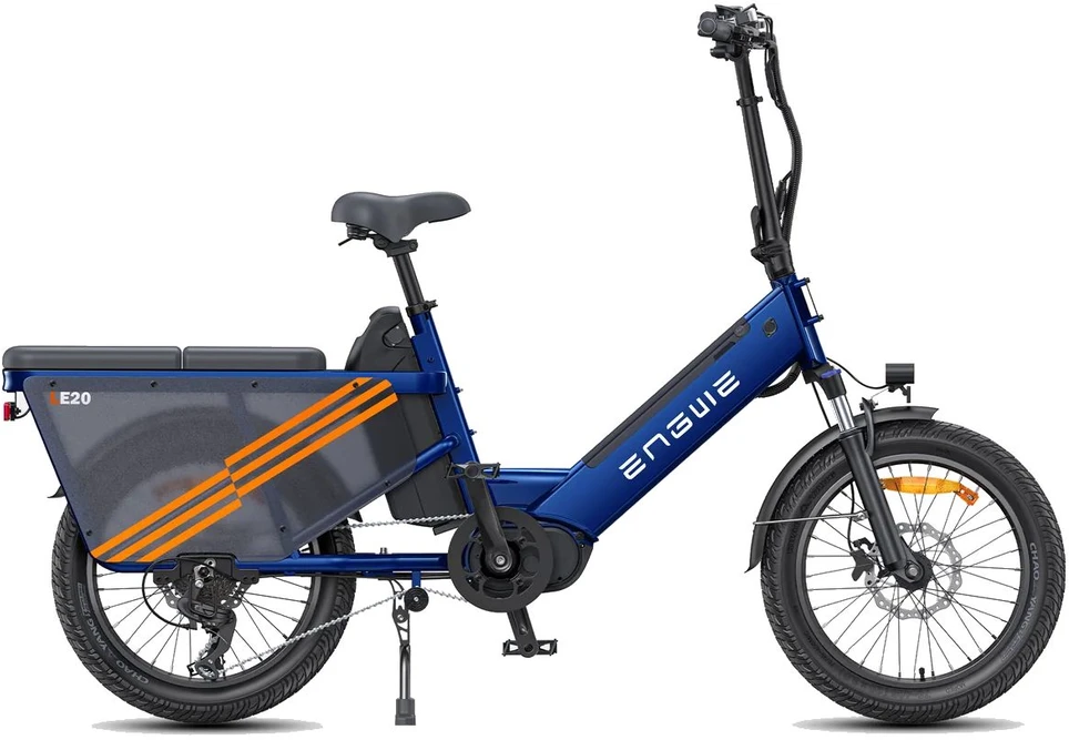 Dviratis 20" elektrinis Engwe LE20 mėlynas dviguba baterija