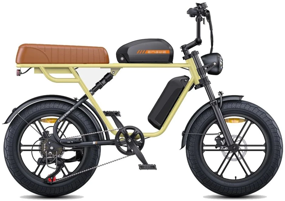 Dviratis 20" elektrinis Engwe M1 dviguba baterija geltonas
