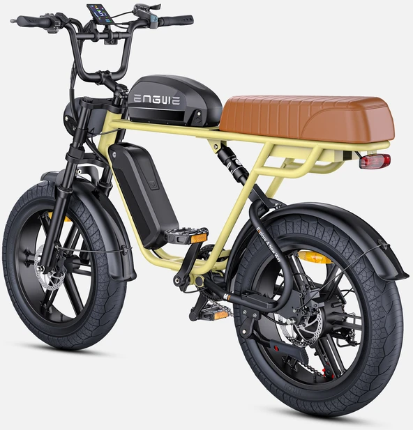 Dviratis 20" elektrinis Engwe M1 dviguba baterija geltonas