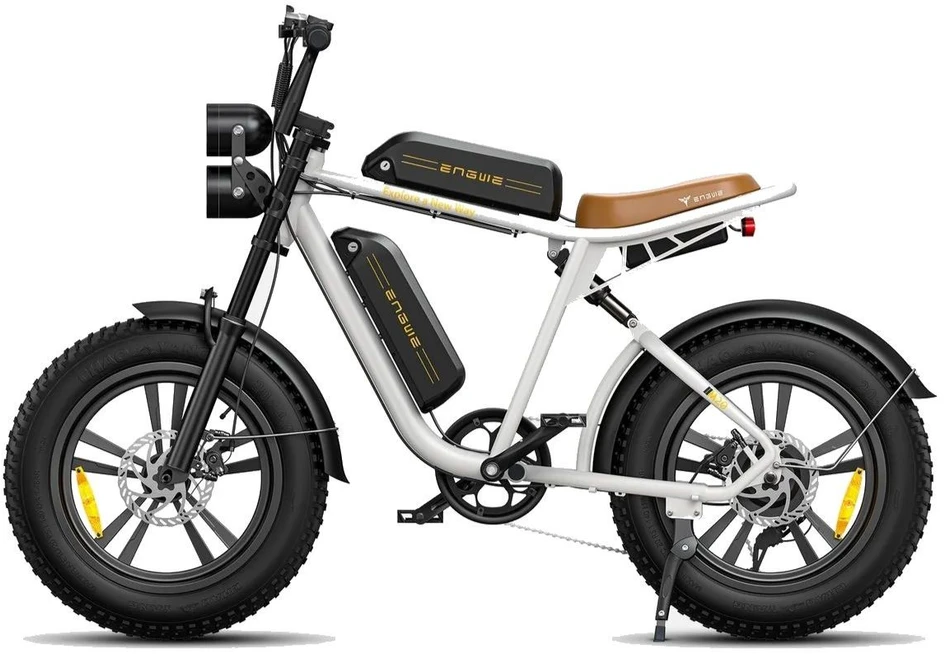 Dviratis 20" elektrinis Engwe M20 dviguba baterija baltas