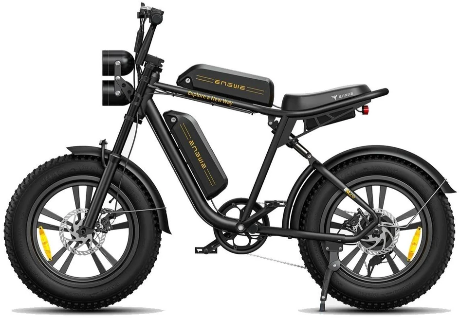 Dviratis 20" elektrinis Engwe M20 dviguba baterija juodas