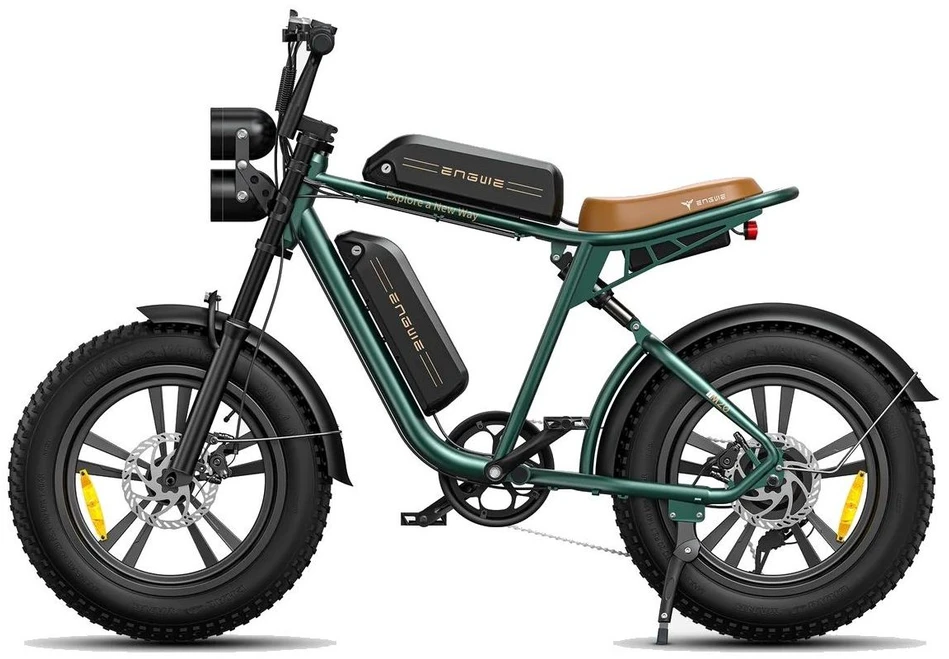 Dviratis 20" elektrinis Engwe M20 dviguba baterija žalias