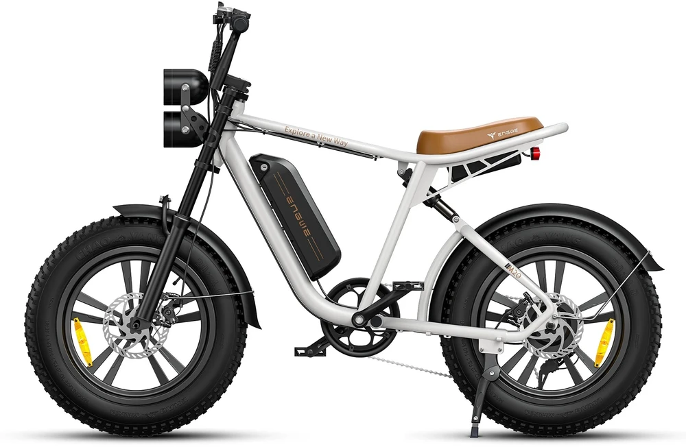 Dviratis 20" elektrinis Engwe M20 viena baterija baltas