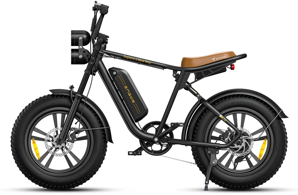 Dviratis 20" elektrinis Engwe M20 viena baterija juodas