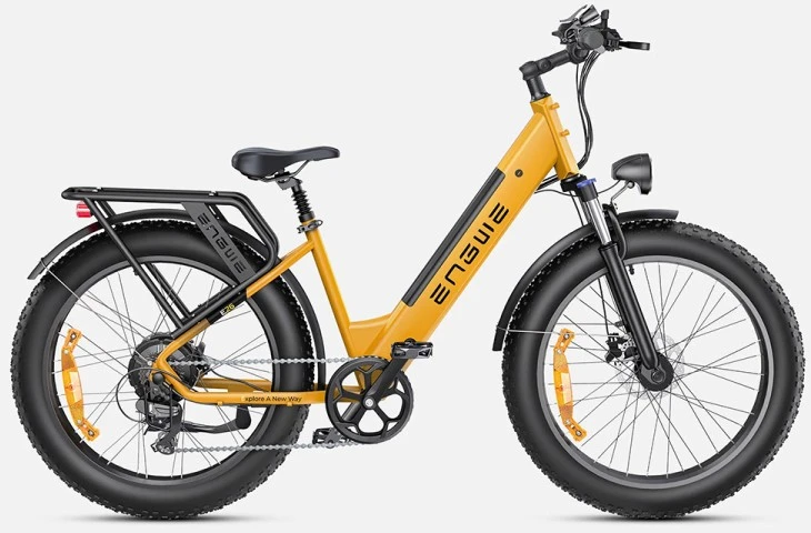 Dviratis 26" elektrinis Engwe E26 ST moteriškas geltonas