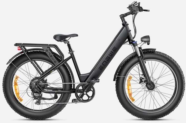 Dviratis 26" elektrinis Engwe E26 ST moteriškas juodas