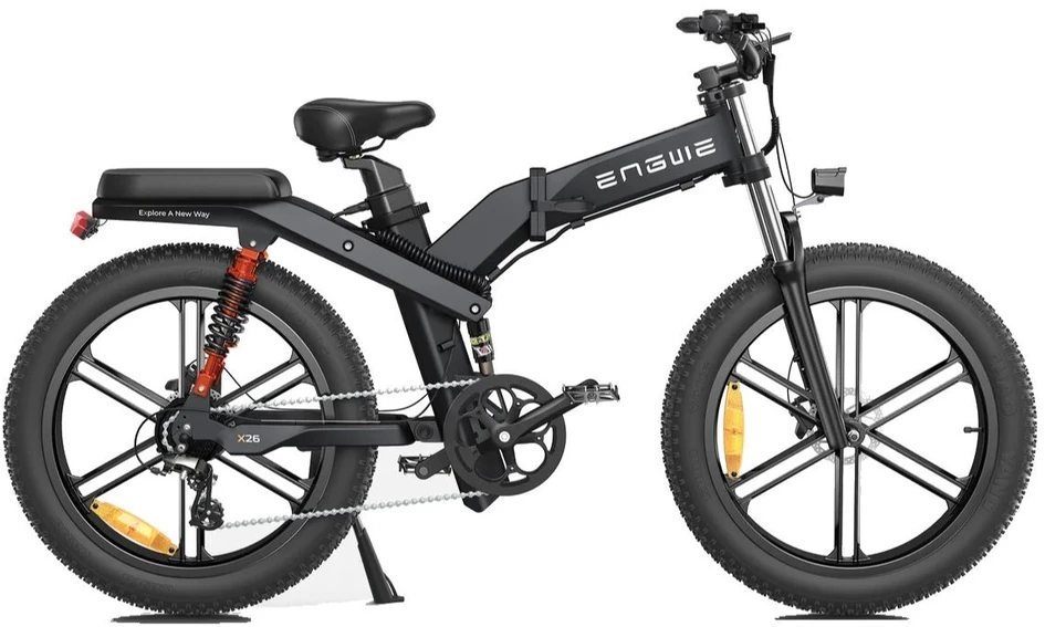 Dviratis 26" elektrinis Engwe X26 dviguba baterija juodas