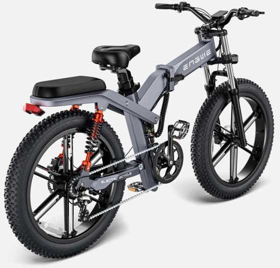 Dviratis 26" elektrinis Engwe X26 dviguba baterija pilkas