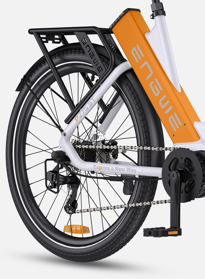 Dviratis 27,5" elektrinis Engwe P275 ST balta/oranžinė