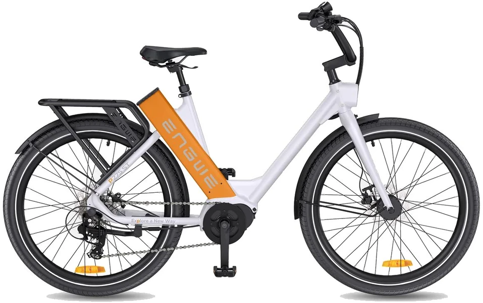 Dviratis 27,5" elektrinis Engwe P275 ST balta/oranžinė
