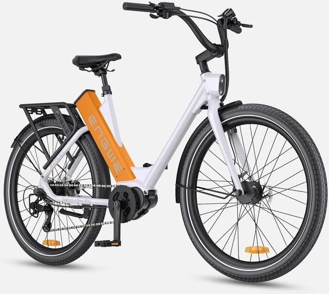 Dviratis 27,5" elektrinis Engwe P275 ST balta/oranžinė