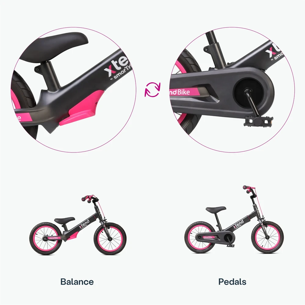 Dviratis nuo 3m iki 7m smarTrike Xtend - pink