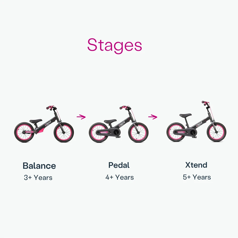 Dviratis nuo 3m iki 7m smarTrike Xtend - pink
