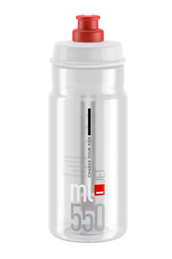 Gertuvė Elite Clear Raudona logo 550ml skaidri