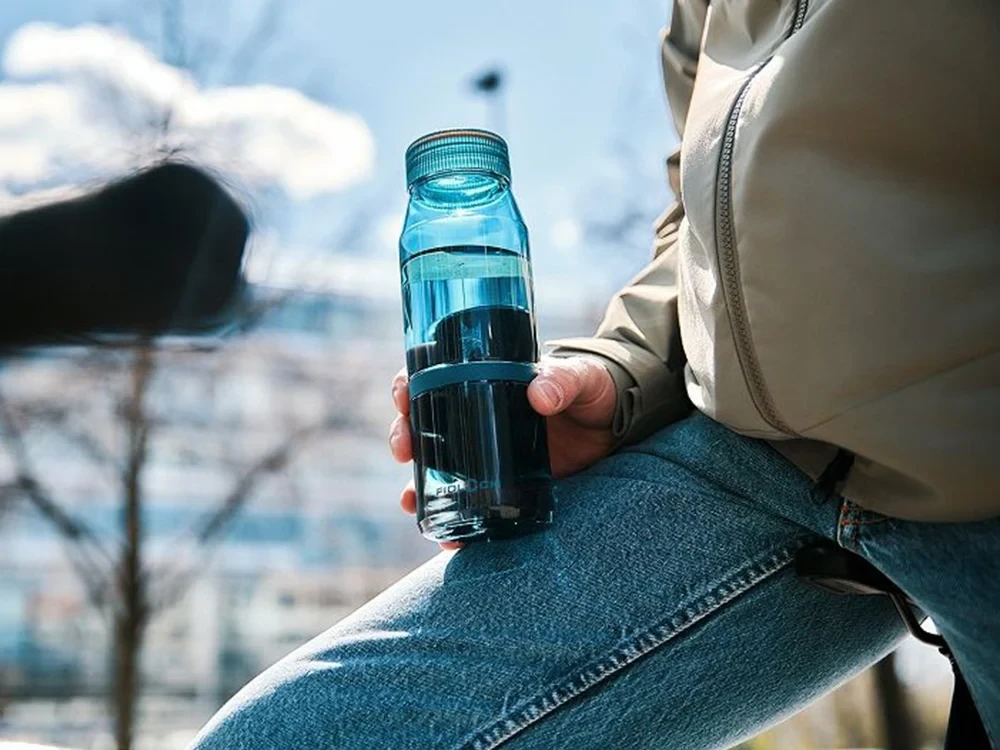Objektyvas Gertuvė Fidlock Twist 700ml Life mėlyna permatoma