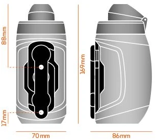 Gertuvė su laikikliu Fidlock Twist 450ml juoda