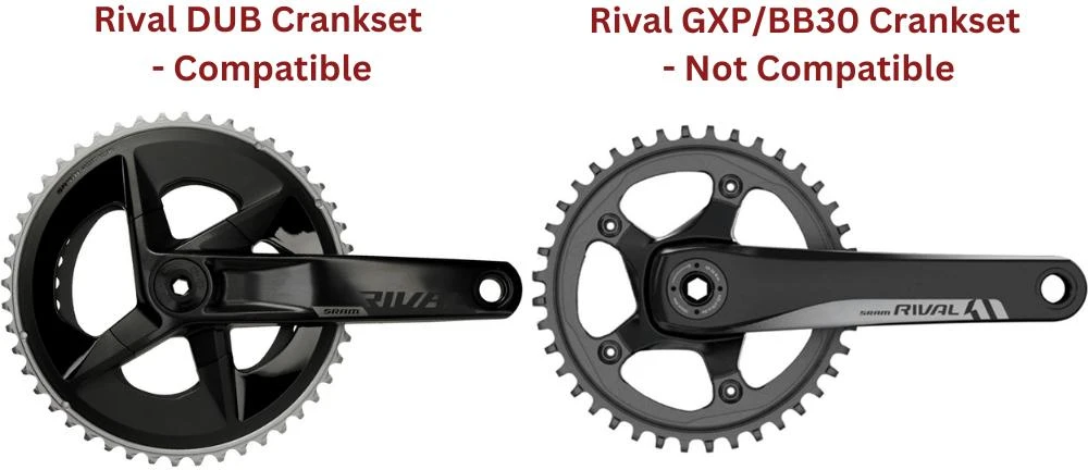 Kairės pusės švaistiklio galios matuoklis Sram RIVAL E1 DUB WIDE 172,5MM