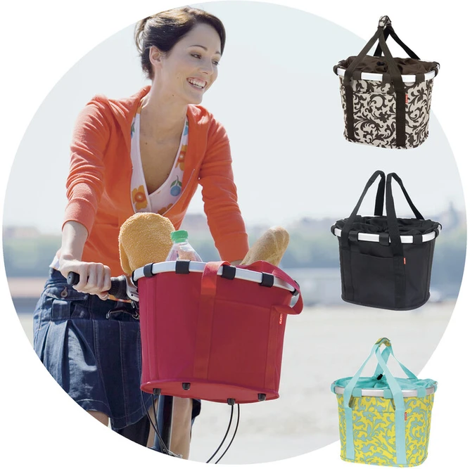 Kita Krepšys ant dviračio vairo Bikebasket juodas su burbulais 350x280x260 mm 15L
