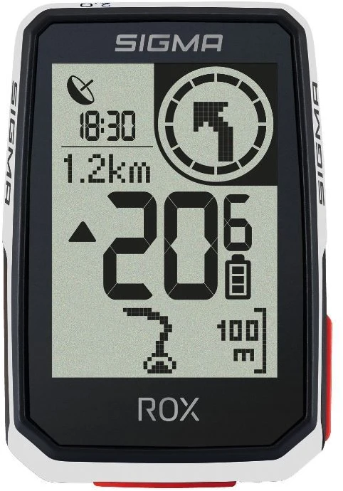 Sigma ROX 2.0 GPS dviračio kompiuteris, Baltas