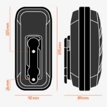 Krepšelis ant rėmo su laikikliu Fidlock Twist juodas 180mm x 70mm x 35mm