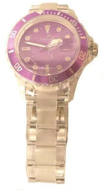 Laikrodis Pegasus skaidrus/violetinis 40mm