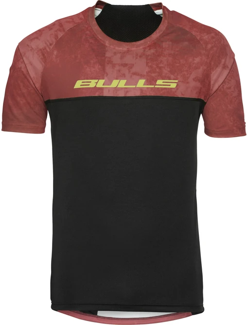 Marškinėliai vyr. trumpom rankovėm BULLS Comox 3.0 juoda/raudona