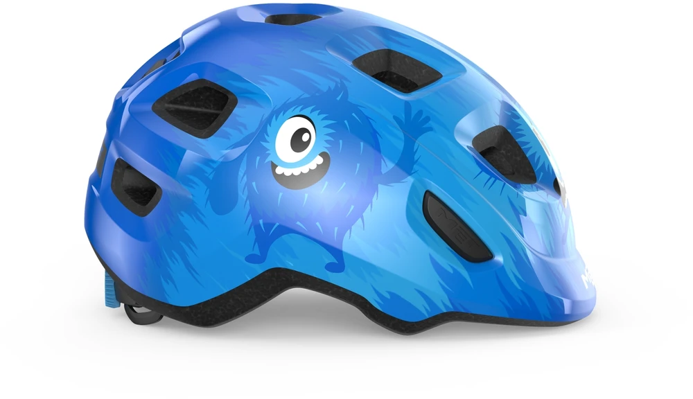 Met Salmai Šalmas MET HOORAY Mėlyna Monsters Glossy S 52-56 cm