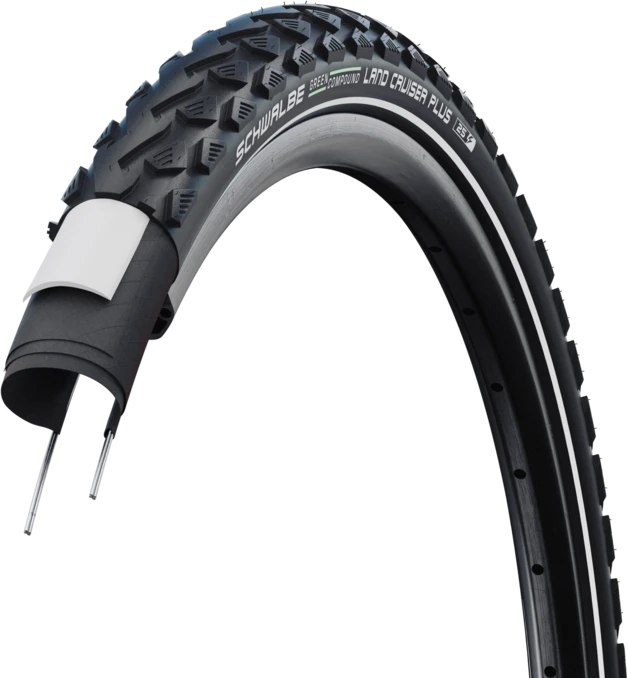 Padanga 26" Schwalbe Land Cruiser Plus HS 450 Active Wired 50-559 / 26x2.00 Juodas-Reflex