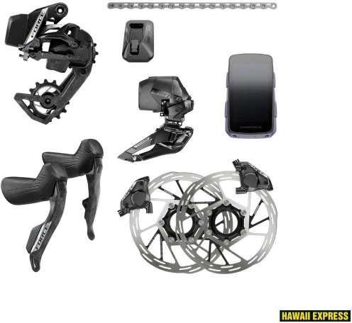 Pavarų grupė SRAM Force AXS 2X E1 Electronic HRD groupset (Left Right Shift/Hyd ED FM, Chain Force 114l, RD 36T wbatt, FrontDer wbatt, Paceline A2 CL 160mm,USB-C Charger,QuickStart Guide)